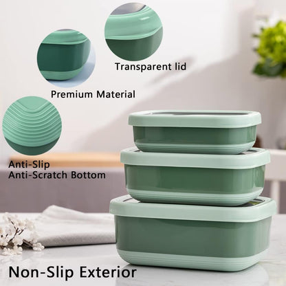 Lille Home Leak Proof Stainless Steel Lunch Snack Containers Set - Ideal for Educational Settings and Daycare - Nesting Trio with Silicone Lids - 47oz+30oz+16oz - Pink