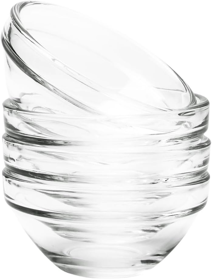 2.5 oz Mini Pinch Bowls, Little Condiment Dishes for Meal Prepping, Dipping Sauces, or Small Servings, Dishwasher and Microwave Safe