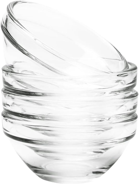 2.5 oz Mini Pinch Bowls, Little Condiment Dishes for Meal Prepping, Dipping Sauces, or Small Servings, Dishwasher and Microwave Safe