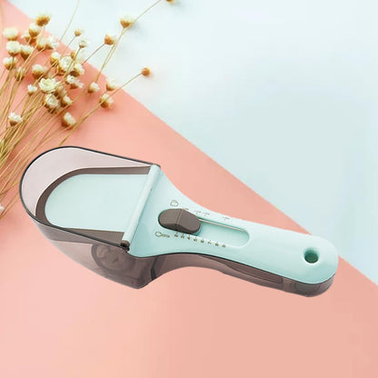 Cabilock 2Pcs Kitchen Measuring Cup Adjustable Measuring Spoons Plastic Cooking Baking Measure Tools (L +S)