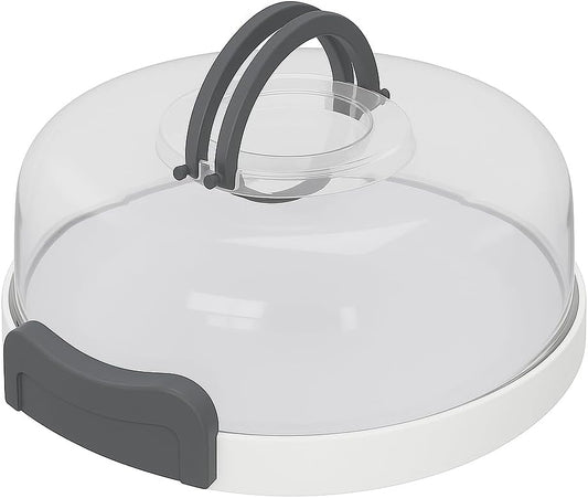 Pie Carrier with Lid and Handle - Fits Pies 10in x 4.5in, Doubles as Divided Serving Tray - Cheesecake Container Dessert Carrier Pie Container With Lid, Cheesecake Containers with Lids - BPA Free