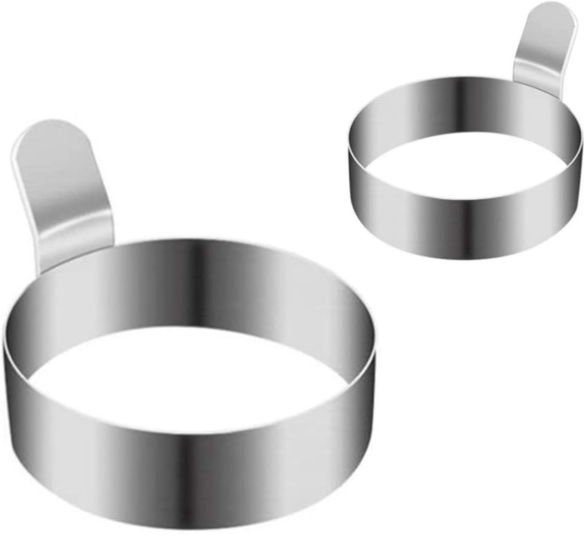 4Pk Stainless Steel Egg Rings, 3.54in Round Breakfast Molds