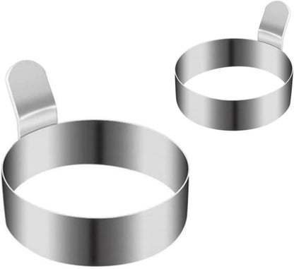 4Pk Stainless Steel Egg Rings, 3.54in Round Breakfast Molds