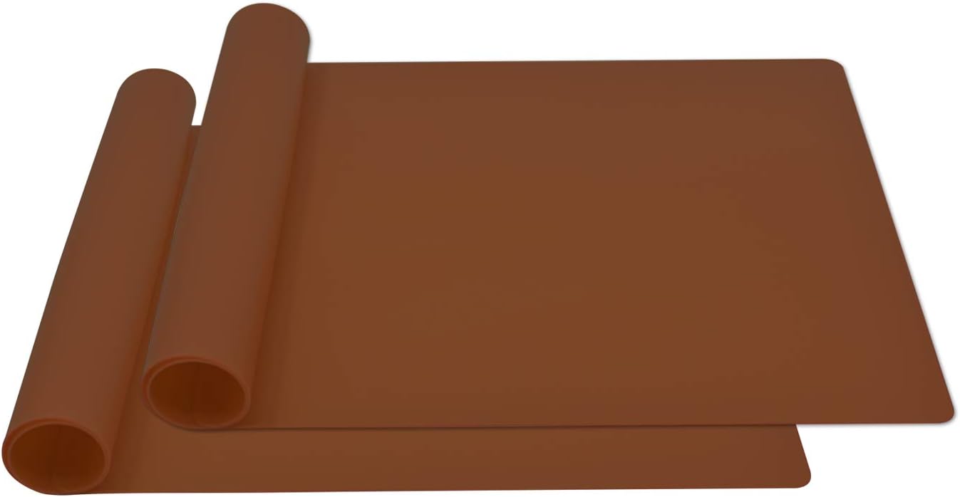 Silicone Placemats, Food-Grade Non-Slip Waterproof, Dining, Stain Resistant, Countertop Protector, Kitchen Counter Mat, Heat Resistant, Baking mat Dishwasher Safe (23.6"×15.7"-1pack, Black)