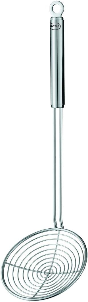 Rosle 95681 Stainless Steel Wire Kitchen Skimmer Ladle with Round Handle