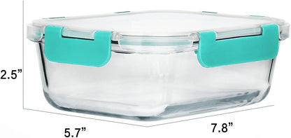 [8-Pack,30 oz]Glass Meal Prep Containers,Glass Food Storage Containers,Airtight lunch Containers with Lids, Microwave, Oven, Freezer and Dishwasher