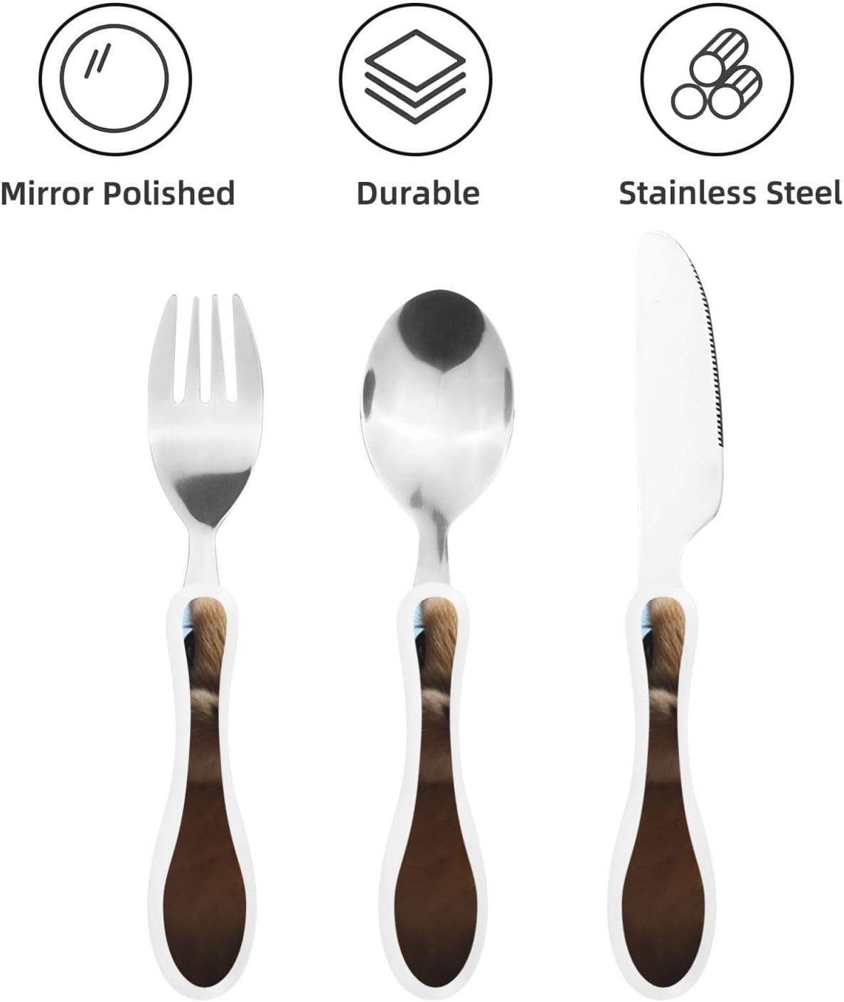 3-Piece Kids Silverware Set With Storage Case, Stainless Steel Reusable Children Safe Knife Spoon Fork Set Dragonfly Insects Flowers Children Flatware Set For Kids Lunch Box
