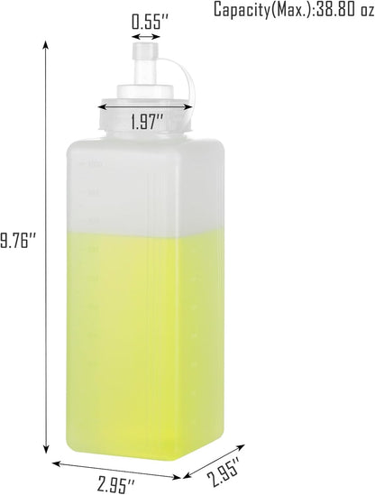 2 Pack Wide Mouth Squeeze Bottles 1 qt
