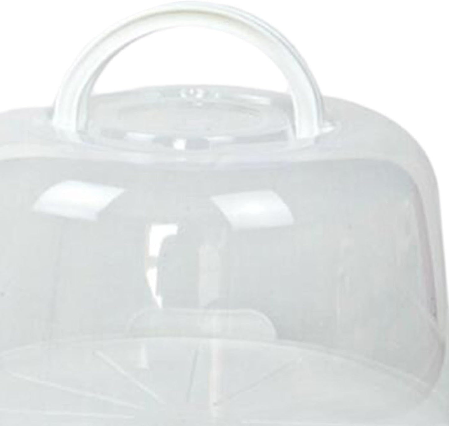 Cake Carrier with Lid and Handle, Serving Tray, Cupcake Container for Desserts, Kitchen, Dishes, 6 inch