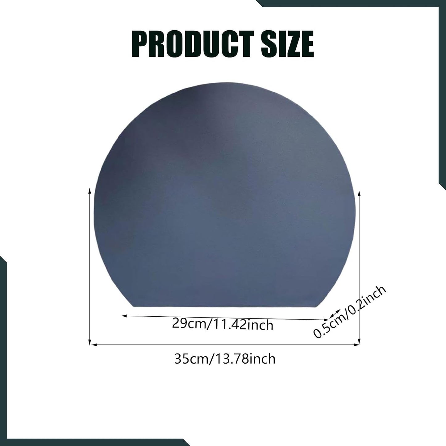 Cutting Mat, Non-Slip, Scratch-Resistant, D-Shaped, Flexible, Made of TPU, for The Kitchen, Black L