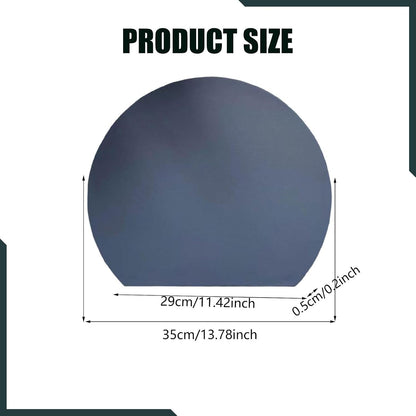 Cutting Mat, Non-Slip, Scratch-Resistant, D-Shaped, Flexible, Made of TPU, for The Kitchen, Black L