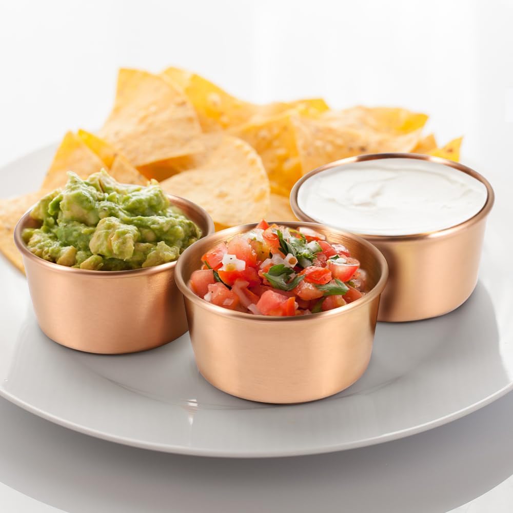 Ramekin Sauce Dipping Bowl Mini Sauce Cups Pudding Condiment Cups for Home Party Stainless Steel (Sliver 12 Pack 50ml)