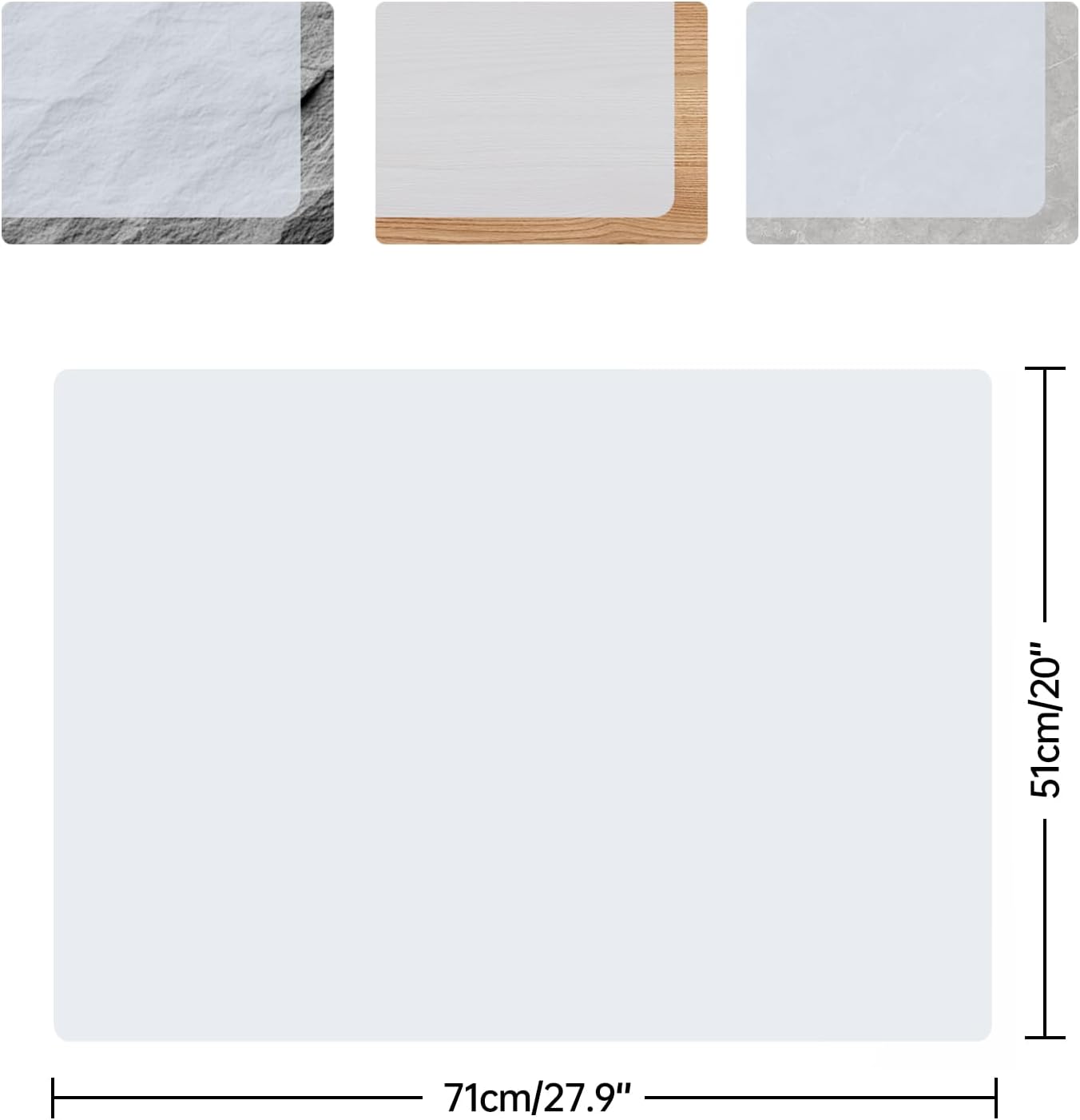 Extra Large Non-Slip Silicone Mat, 32.3x24 Inch Cut-to-Fit Counter Protector,Heat & Waterproof Drawer Liner, Food Grade Durable Desk Mat, 1.2mm Thick Gray