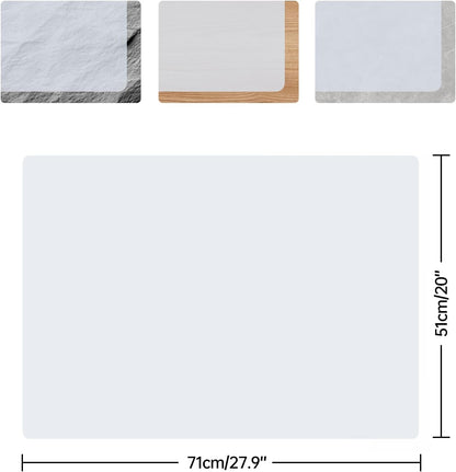 Extra Large Non-Slip Silicone Mat, 32.3x24 Inch Cut-to-Fit Counter Protector,Heat & Waterproof Drawer Liner, Food Grade Durable Desk Mat, 1.2mm Thick Gray