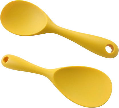 2Pcs Silicone Rice Paddle, Gray