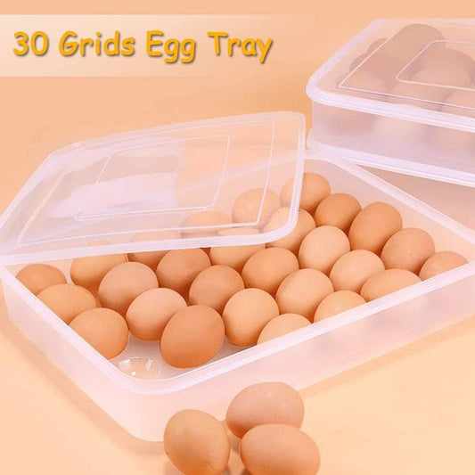 2PCS Deviled Egg Containers with Lid,Portable Storage Carrier Egg Holder,Stackable Plastic Egg Tray Carrier for Kitchen,Fridge,Keep Fresh,Easter(48 Eggs)