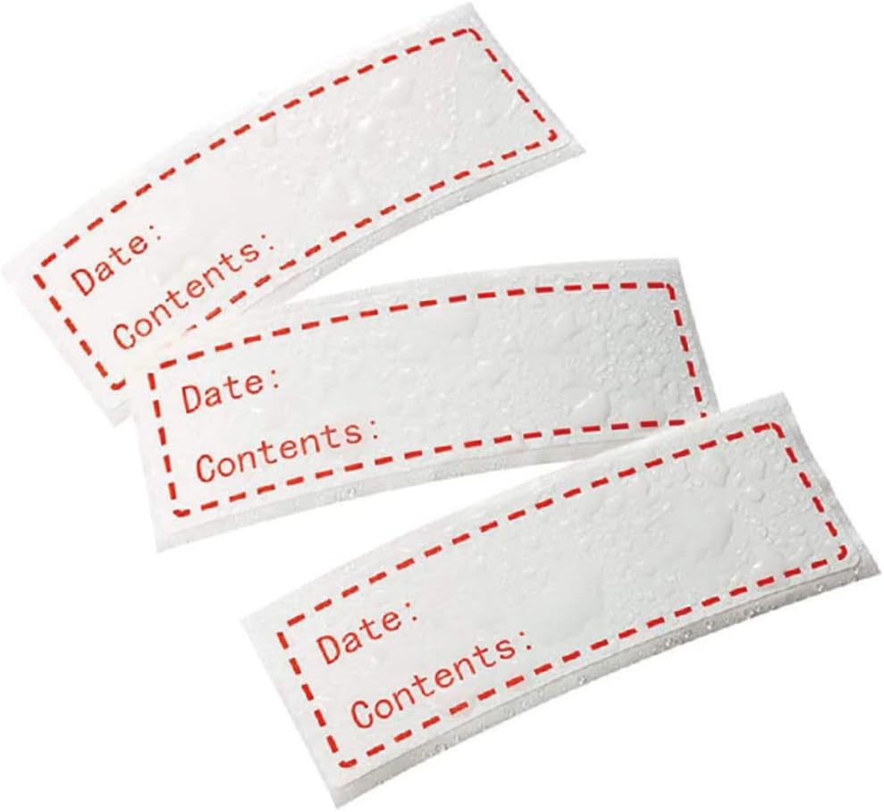 Angoily Kitchen Food Storage Labels Dates 500pcs Record Date Stickers for Easy Identification Removable Labels for Pantry Organization and Freezer Use