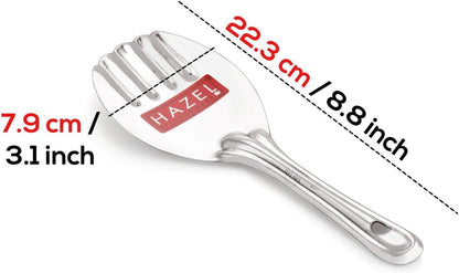 HAZEL Stainless Steel Cake Pie & Pastry Serving Spoon with Handle Slicer Lifter, Silver