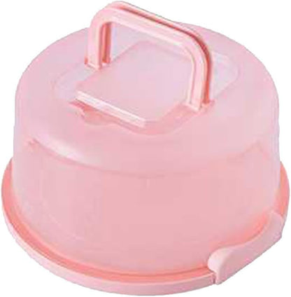 Cake Carrier with Lid and Handle, BPA-Free Cake Containers Cake Holder for 10 inch Cake Cupcake Carrier - Plastic Cover Two Sided Base for Transport Pies Nuts Fruit Perfect Gifts (Blue)