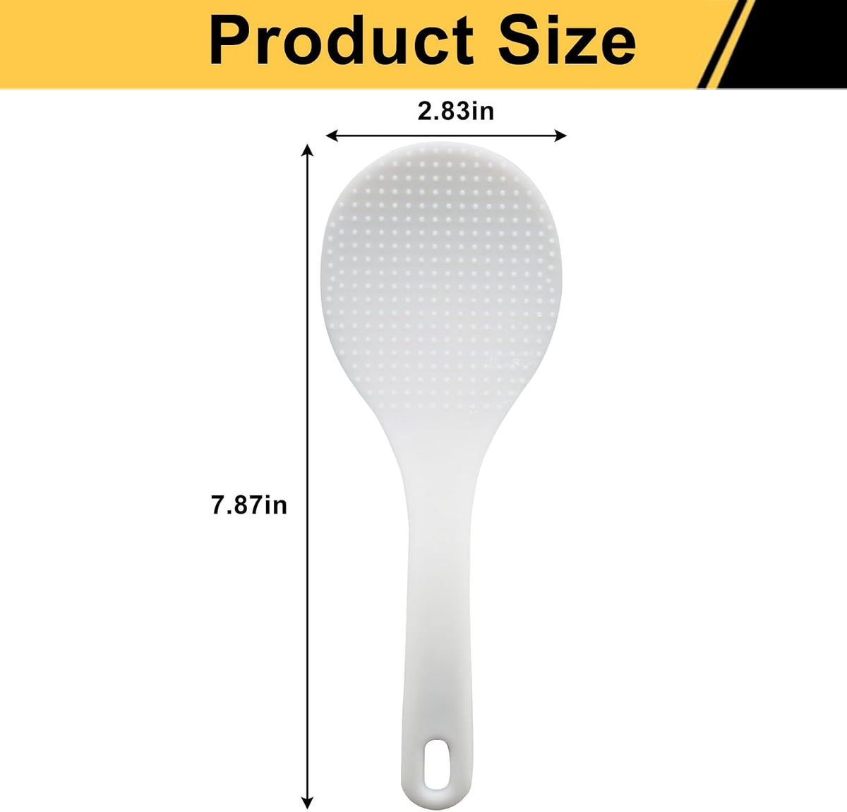 Jiozermi Plastic Rice Spoon, 2 Pack, White