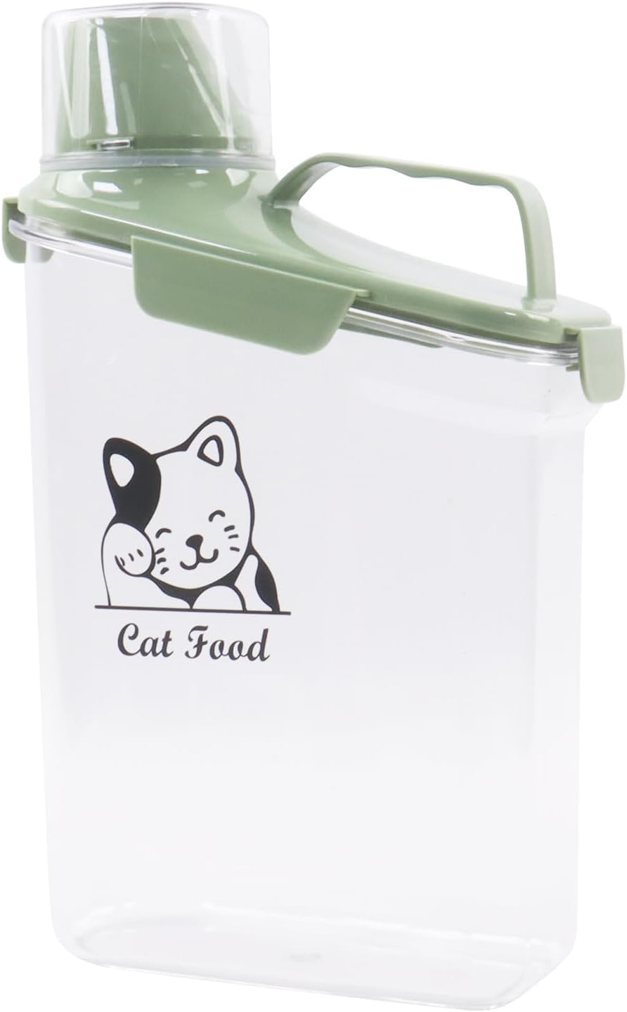 Dog Food Storage Container Airtight Portable Dog Food Container with Handled Lid and Pour Spout,Food Storage for Dog Dry Food Small Pet Food Container with Measuring Cup for Home, Travel,2.8L