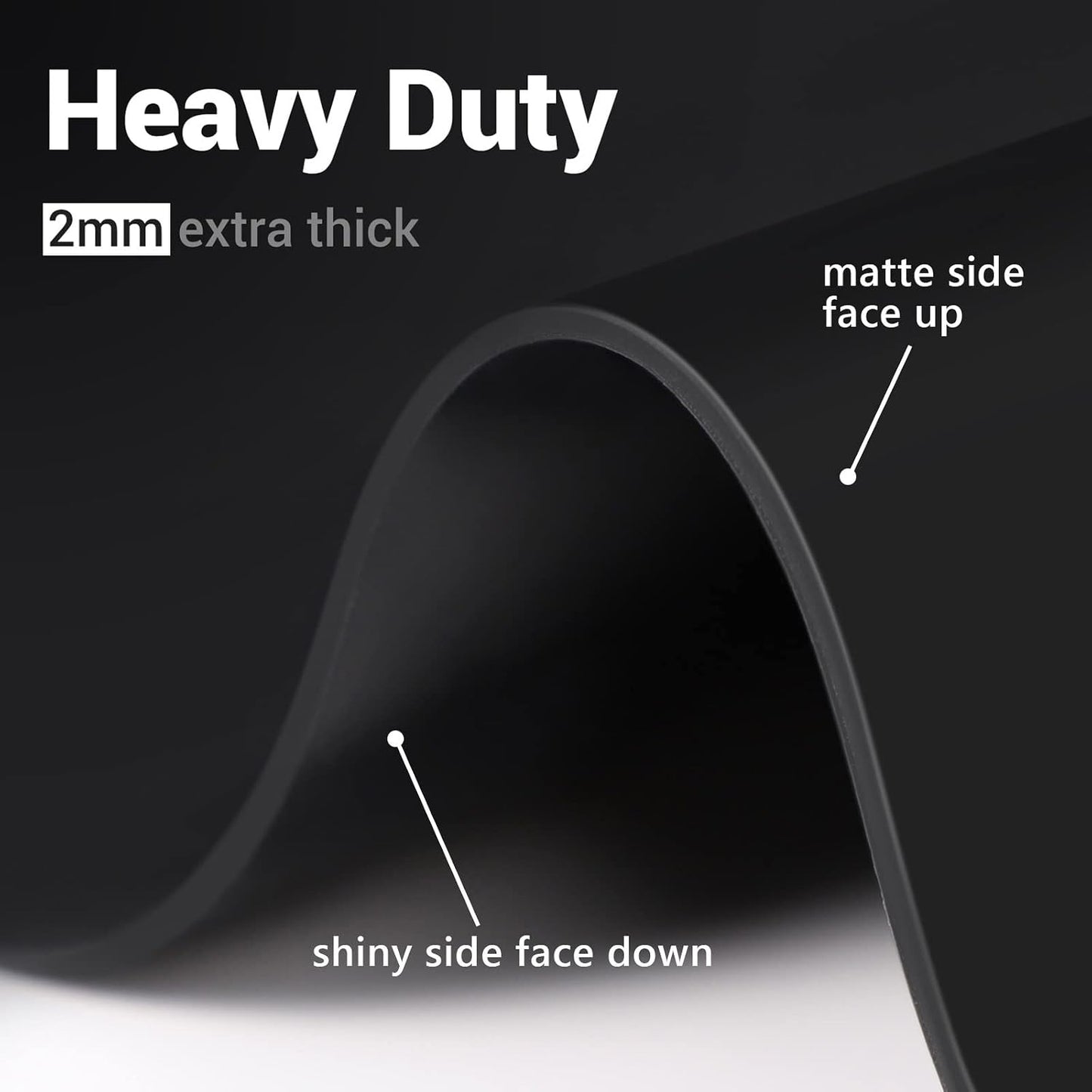 Ewen 25.6x17.7in Large Silicone Kitchen Counter Mat, 2mm Thick Heat Resistant Countertop Protector, Baking Silicone Mat under Air Fryer Toaster Oven Microwave Coffee Maker Cutting Board Drill Black