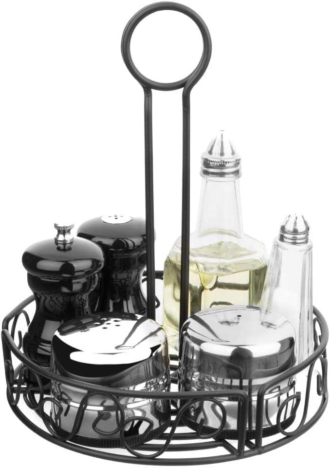 Olympia Wire Condiment Holder Black 235X195mm Caddy Rack for Better Experience