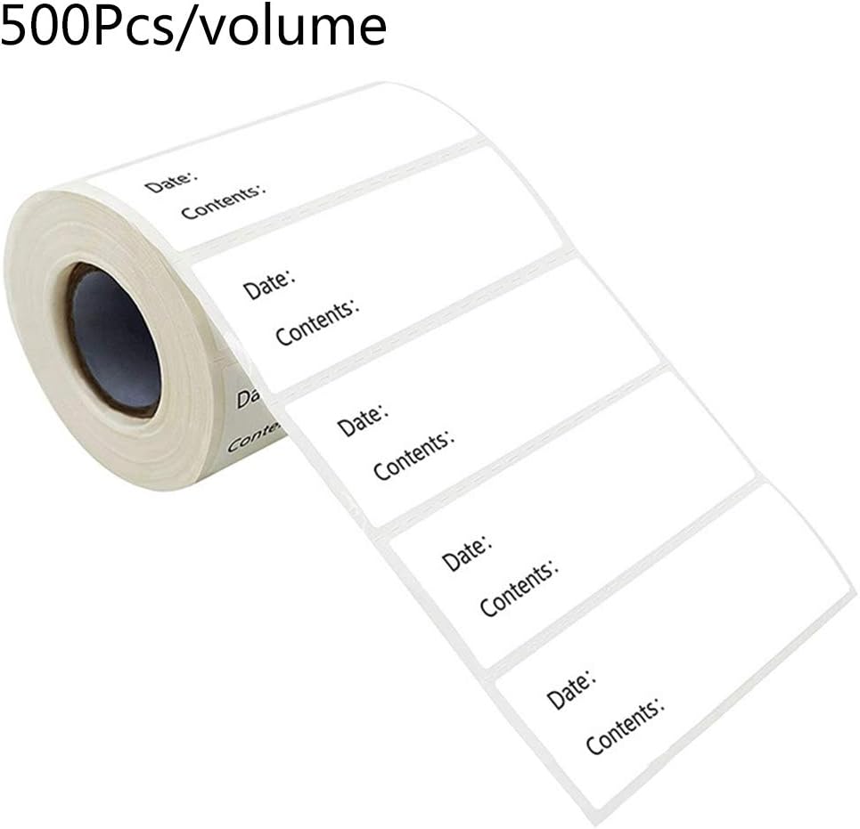 500pcs Kitchen Stickers Refrigerator Freezer Food Storage Date Content Labels For Container Bag Jar Packing