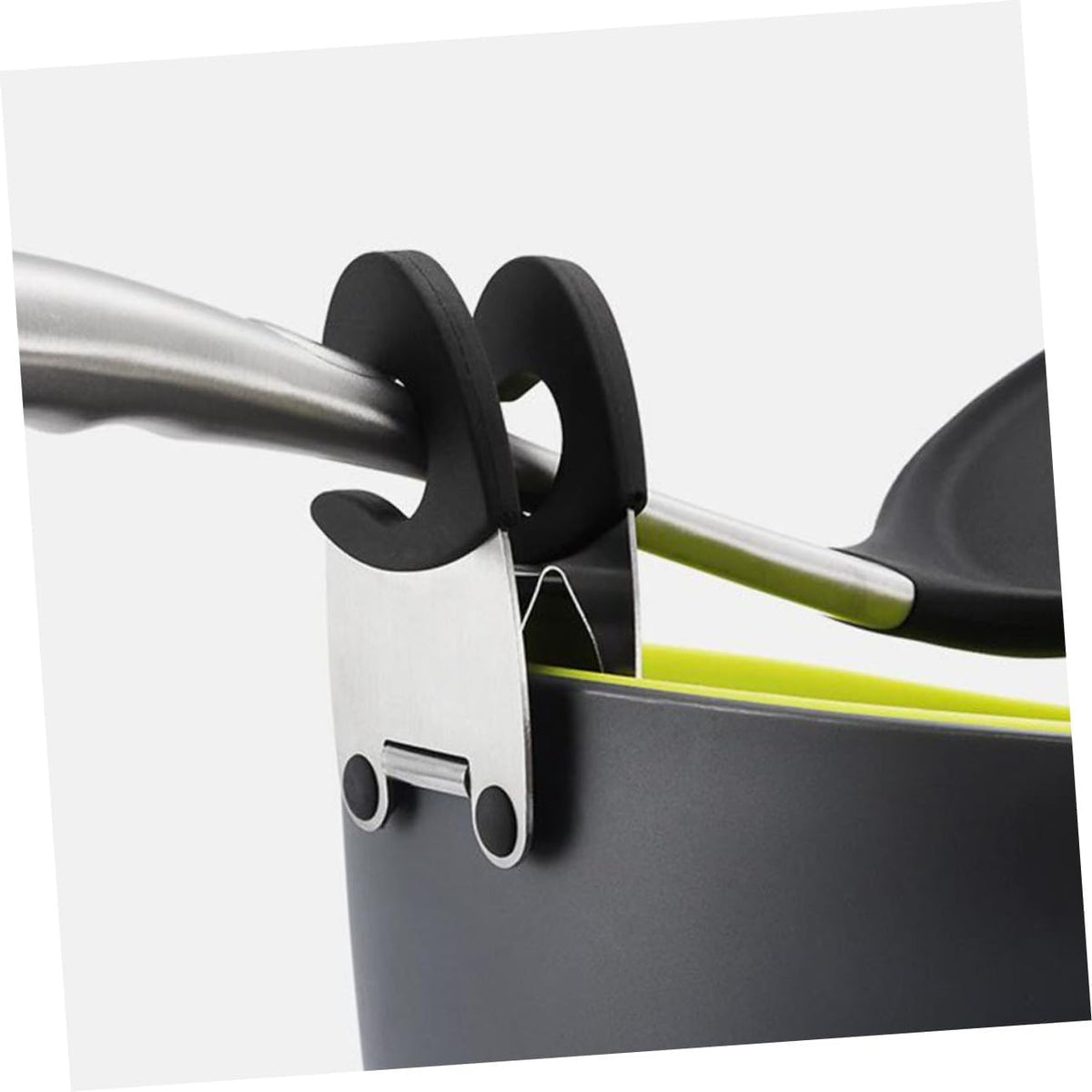 Stainless Steel Pot Clip Spoon Holder 2 Piece Kitchen Utensil Rest