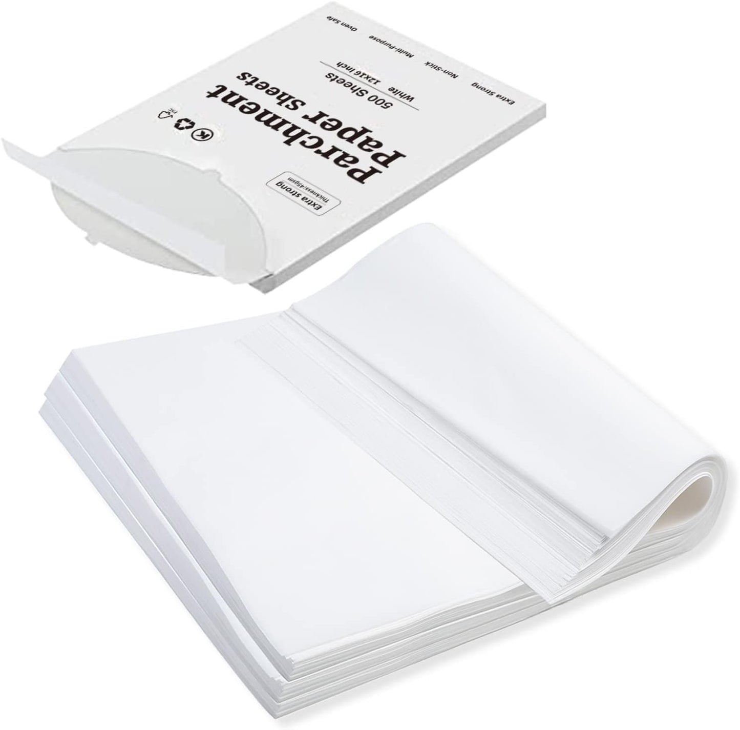 Katbite Hamburger Patty Paper 1000Pcs, 5.5"x5.5" Non Stick Parchment Paper Squares Sheets for Patty Seperate, Burger Press, Ground Beef, Freezing or Candy Wrappers, Use for Oven, Microwave or Freezer