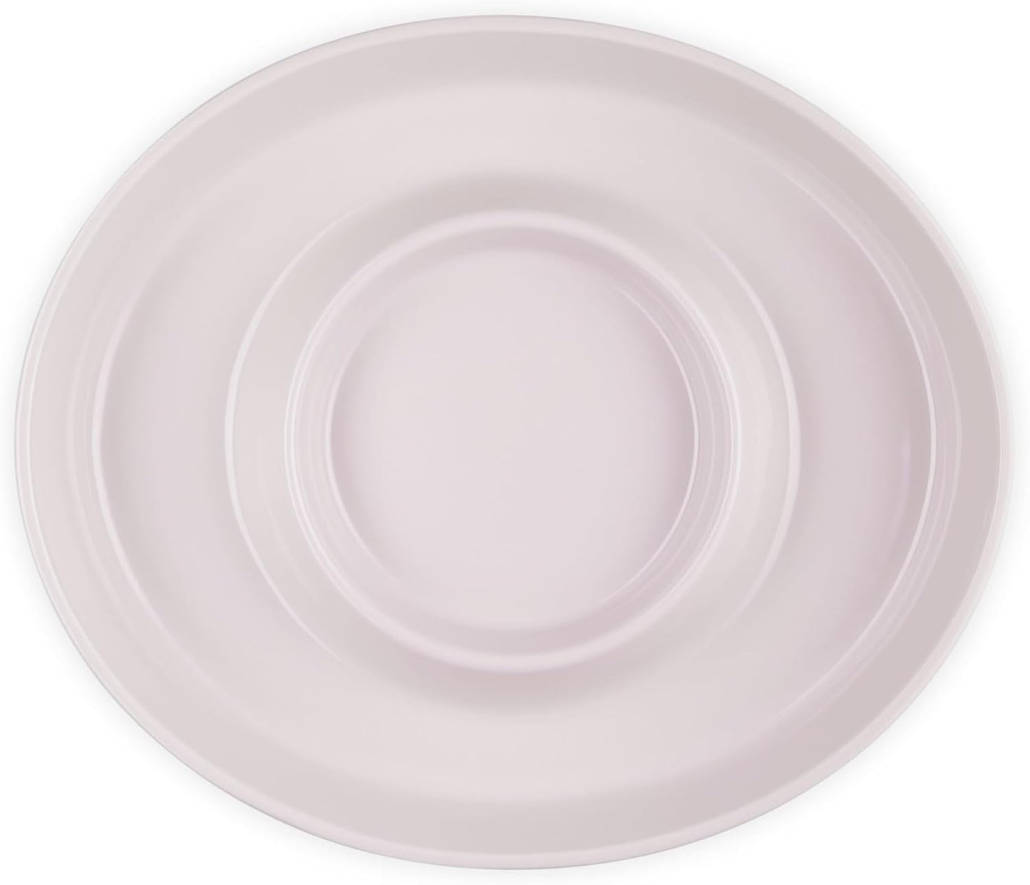 Le Creuset Stoneware Signature Oval Chip and Dip Platter, 13", White