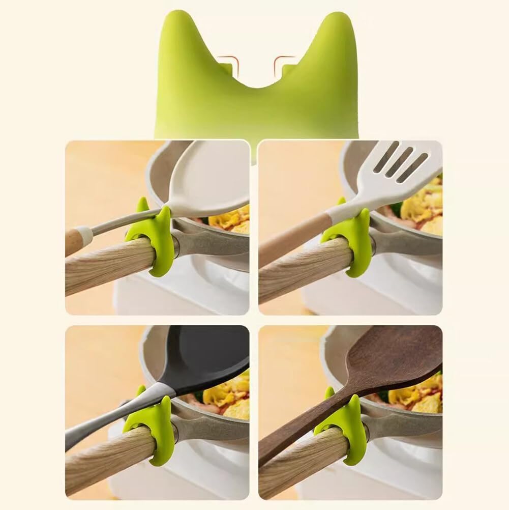 10Pcs Silicone Pot Clip Spoon Rest Silicone Assist Hot Handle Holder