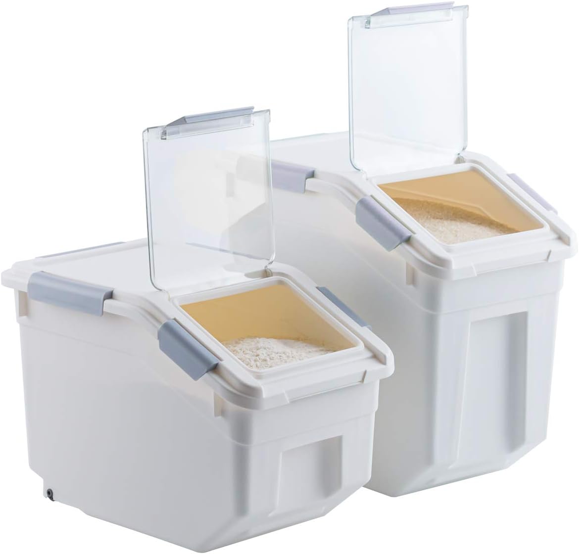CITY BABY 2 Pack Dog Food Storage Container with Scoop,Large Airtight Pet Dog Food Bin,Container for Dog Treats Rice,Dog Cat Dry Food Bin,Baking Supplies,Flour,Rice,Kitchen Pantry Cereal (10 LB)