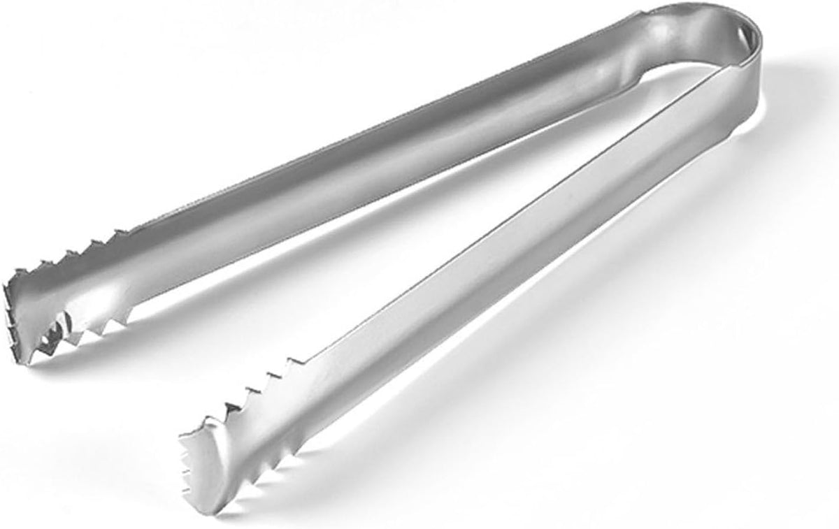 Ice Tongs Stainless Steel Small Tongs with Sharp Teeth for Ice Bucket Sugar Cubes Coffee Bar Food Serving Kitchen Tool