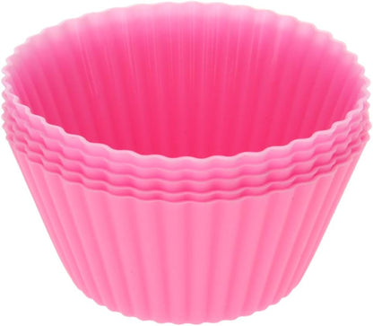 Utoolmart Silicone Cupcake Baking Cups,Reusable Silicone Baking Cups, Non-stick Cupcake Muffin Liners Cake Molds Set, Use As Lunch Box Dividers, 5 Pcs