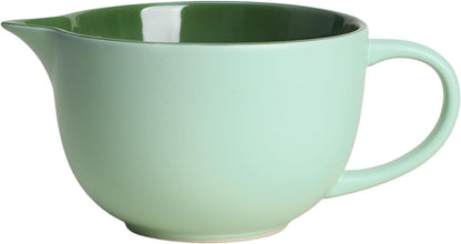 Gaolinci Simple Solid Color Kitchen Ceramic Mixing Bowl, 1 Quart Large Bowl, with Pouring Spout and Handle