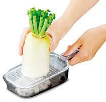 JapanBargain, Japanese Plastic Zester Grater – Multi-Purpose Coarse/Fine Condiment Grater with Container for Ginger and Wasabi, Made in Japan