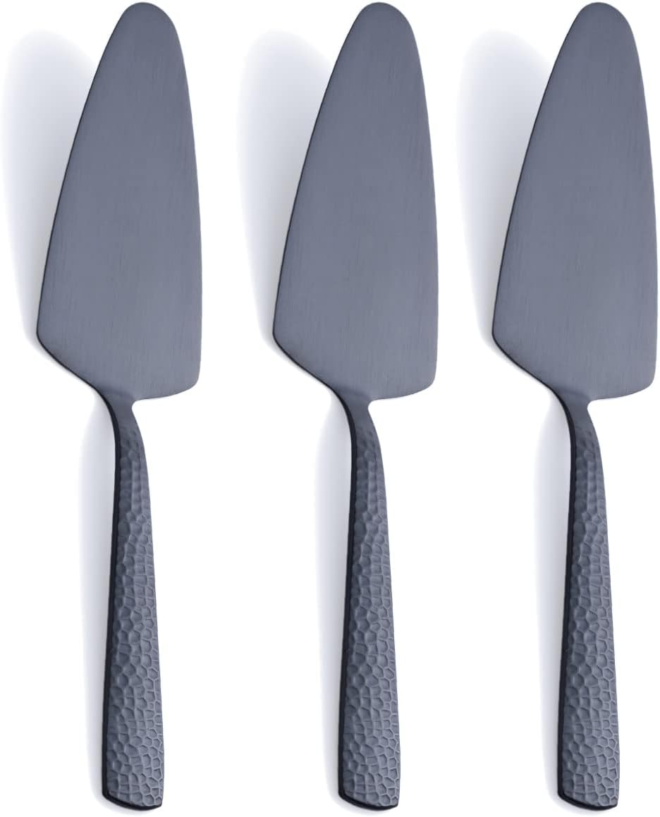Matte Black Cake Pie Server Set