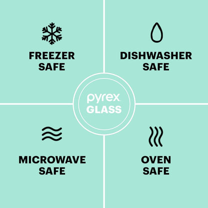 Pyrex Sculpted (3-Pack) Glass Mixing Bowls Set With Plastic Lids For Prepping, Baking and Cooking, Preheated Oven, Dishwasher, Freezer, and Microwave Safe