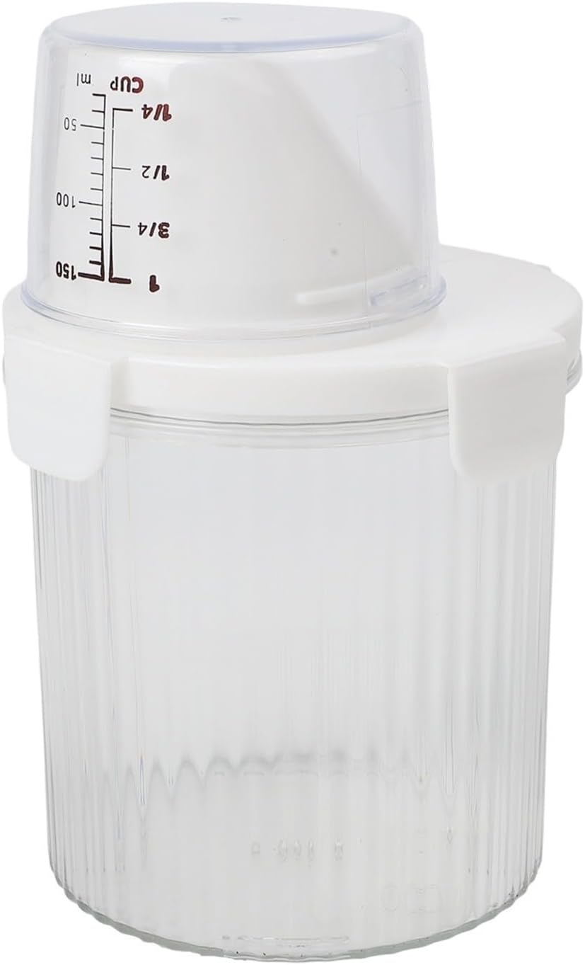 Food Cereal Storage Container With Pour Spout And Measuring Cup, Airtight Plastic Rice Dispenser For Pantry, Grains(Small+Medium+Large)