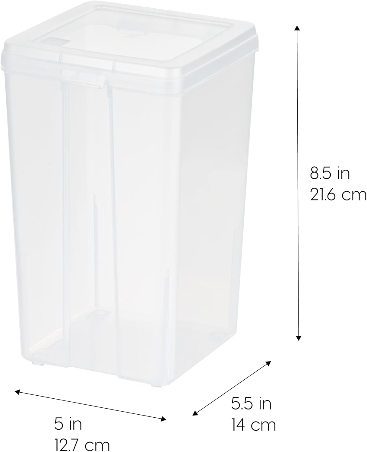 IRIS USA Vertical Storage Bins with Lids |Made in USA| Flip Top Containers for Organizing Pantry, Office, Craft, and Study Supplies - Small (10-Pack)