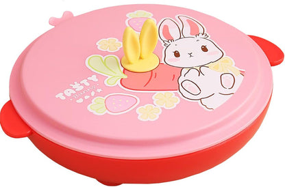 3 Compartment Portion Plate with Lid Heat Insulate Dinner Plate for Adults - Portion Control Divided Plates Tray 304 Stainless Steel Camping Plate