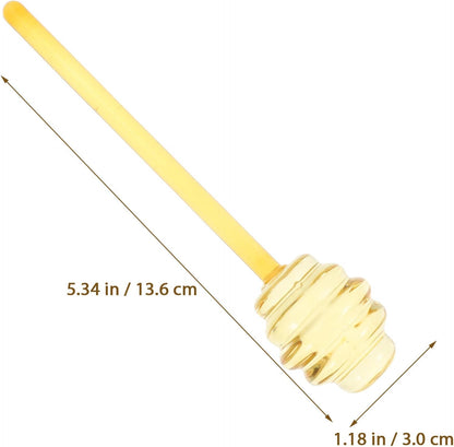 CALLARON Glass Honey Dipper Stirring Stick - Portable Household Honey Rod for Tea Coffee Jam - Practical Spiral Design 5.35 X 1.18 Inches