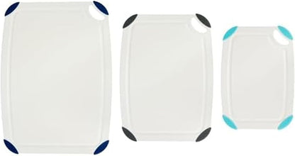 Farberware Cutting Board Set Made from Recycled PET (RPET) with Non-Slip Edges, Durable & Dishwasher Safe, 2-Piece