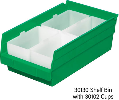 Akro-Mils 30130 Plastic Shelf Bins, Heavy Duty Storage Bins for Garage, Closet, and Drawer Organization, 12" x 6-1/2" x 4", Blue, 12-Pack | Closet, and Drawer Organization, 12" x 6-1/2" x 4", Blue, 12-Pack