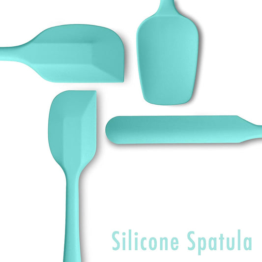 4 Piece Silicone Spatula Set, Flexible Heat Resistant Non-scratch Baking Cooking Rubber Spatulas with Stainless Steel Core, Black