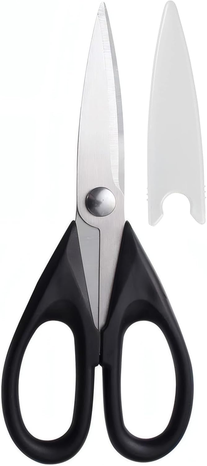 Multipurpose Kitchen Shears, 8.7" Professional Heavy-Duty Scissors, Dishwasher Safe, Rust-Resistant Stainless Steel, Ergonomic Soft Grip Handles for Cooking and Home Use