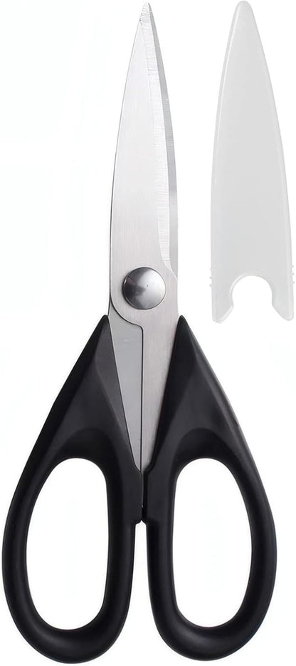 Multipurpose Kitchen Shears, 8.7" Professional Heavy-Duty Scissors, Dishwasher Safe, Rust-Resistant Stainless Steel, Ergonomic Soft Grip Handles for Cooking and Home Use