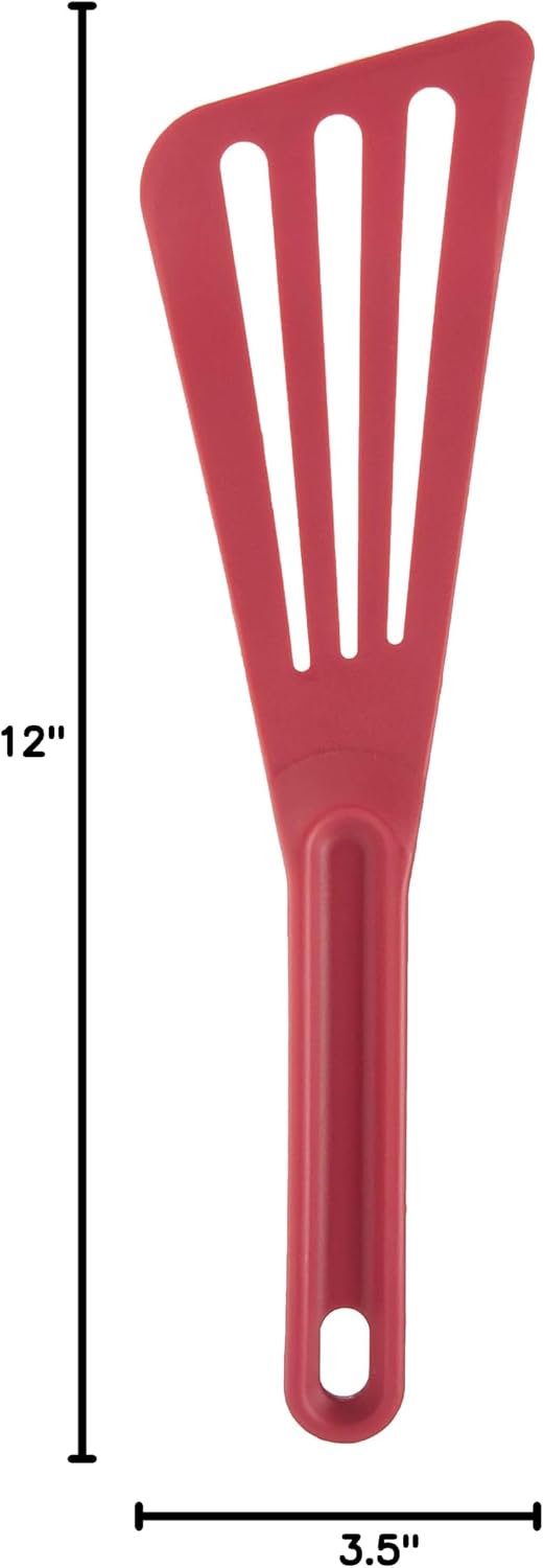 Mercer Culinary Hell's Tools Hi-Heat Slotted Spatula, 12 Inch x 3.5 Inch, Gray