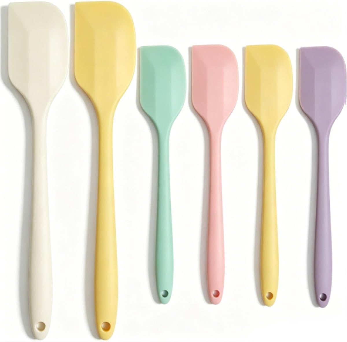 4 PCS Silicone Spatula,Rubber Spatula with Stainless Steel Core11 Inch Non-scratch Baking Cooking 8Inch Spatula Set Flexible Heat Resistant (Black)